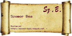 Szomor Bea névjegykártya